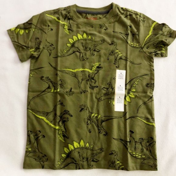 NWT 6/7 Boys Short Sleeve Dinosaur Dinosaurs Print - Picture 3 of 7